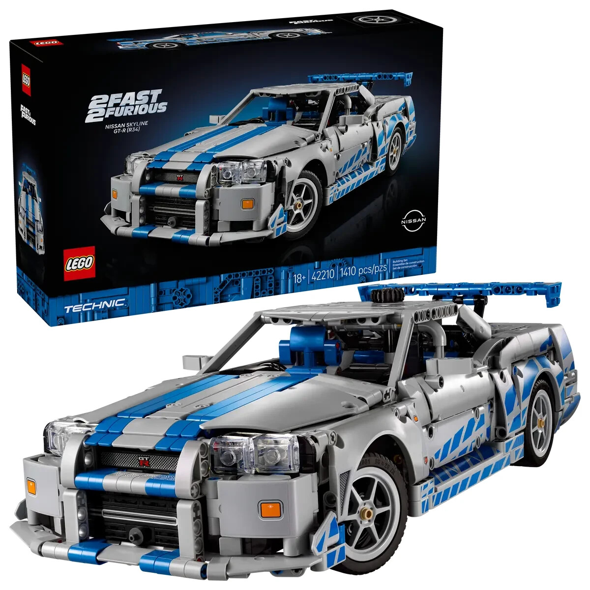 LEGO Technic #42210 2 Fast 2 Furious Nissan Skyline GT-R (R34) Car