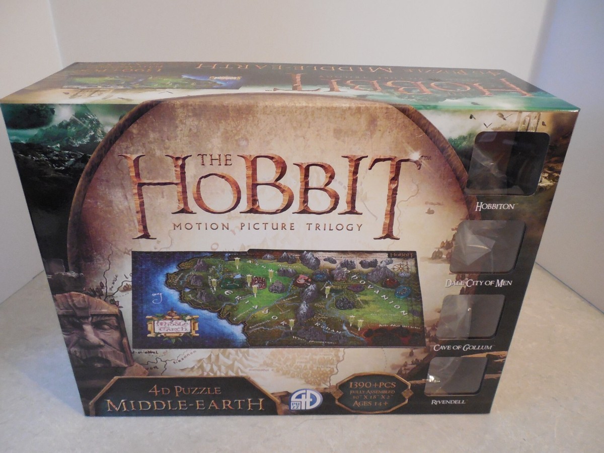 THE HOBBIT 4D PUZZLE MIDDLE-EARTH CITYSCAPE PUZZLE, OPEN BOX