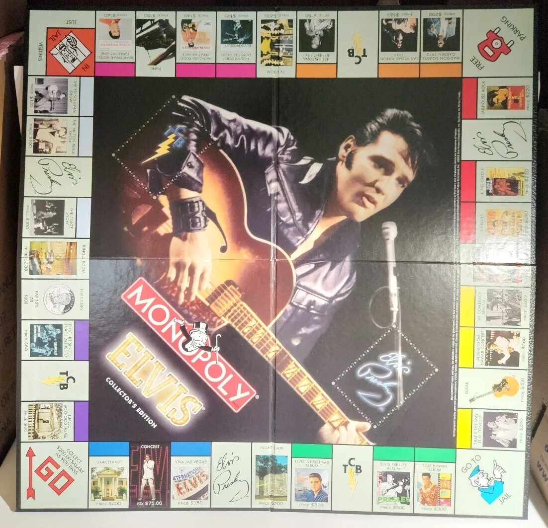 Elvis Presley Collector's Edition Monopoly Game games peices