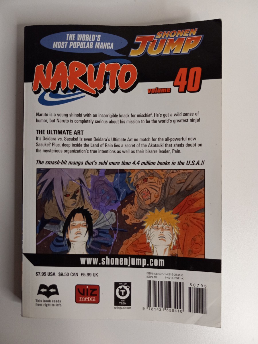Naruto, Vol. 40 by Masashi Kishimoto (English) Paperback Book