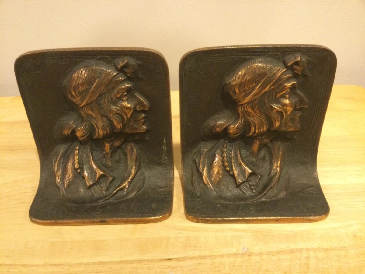 American Indian Bookends In Antique Metalware for sale | eBay