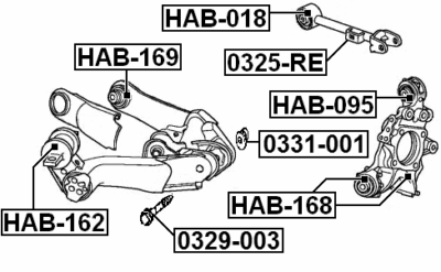 Fits Honda Trailing Arm Adjust Plate Febest 0331-001 OEM 52388-S7A