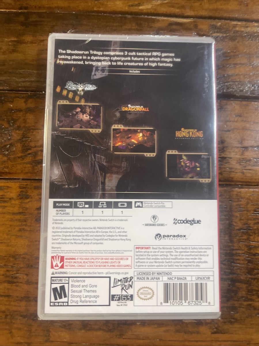 Shadowrun Trilogy (Nintendo Switch) - Limited Run Games #163 | eBay