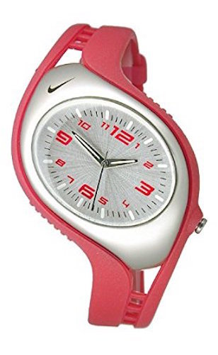 Women's Nike Triax Red Silver Analog Blaze Sport Watch WK0008-647