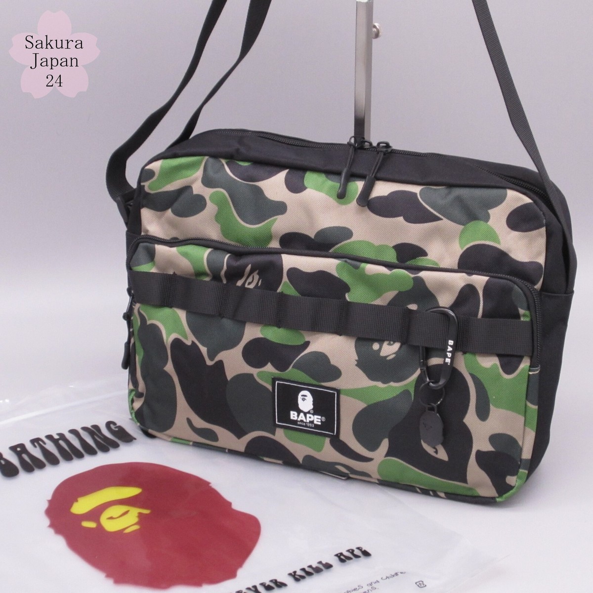 BAPE Shoulder Bag Camo Green 2021 AW & Black 2022 AW Japanese