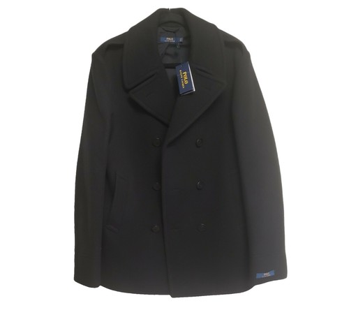 RRL Ralph Lauren Double Faced Pea Coat Size XS Gray Wool Men's Pre