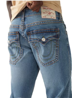 True Religion Men's RICKY BIG T FLAP STRAIGHT JEAN Medium Dusty