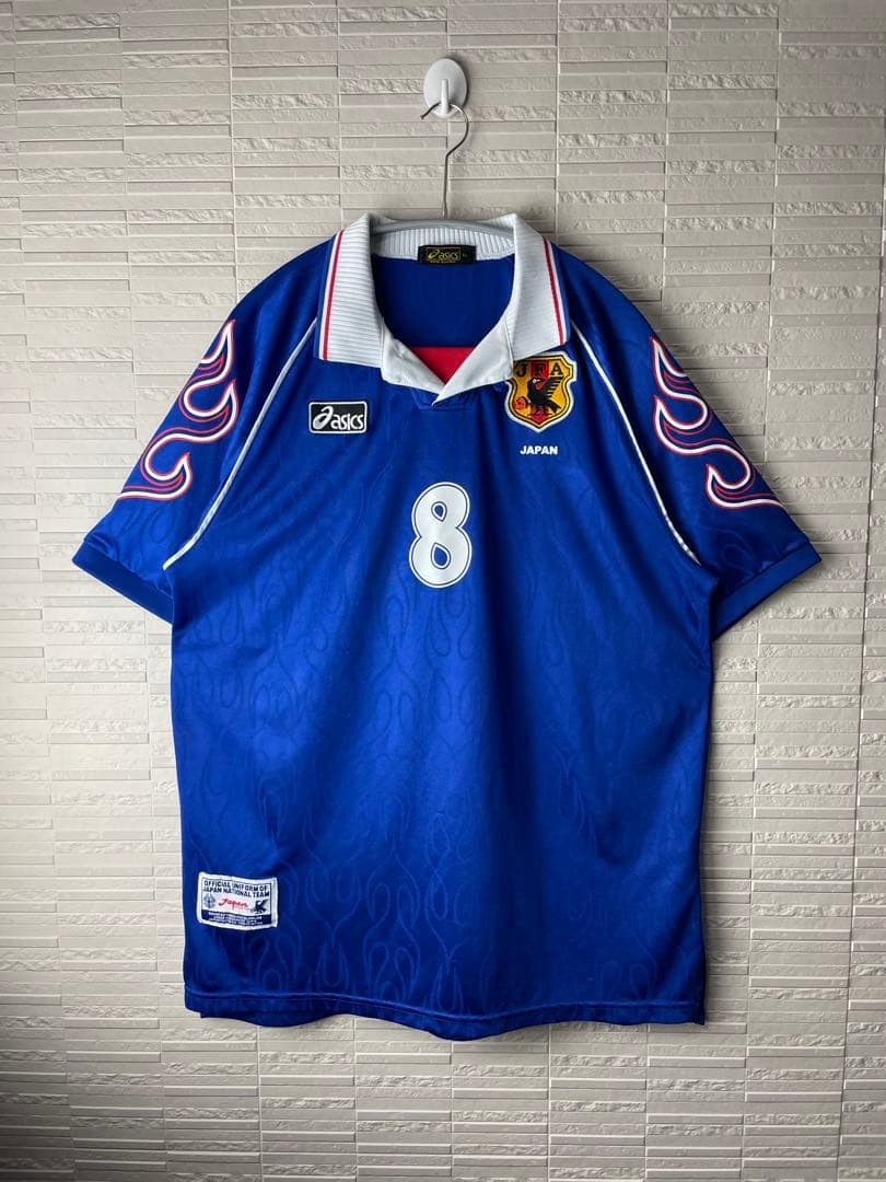 Japan National Team 1998 World Cup NAKATA #8 Jersey Asics XL Flame