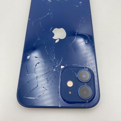 Apple iPhone 12 - 256GB - Blue (Unlocked) - CRACKED SCREEN & BACK
