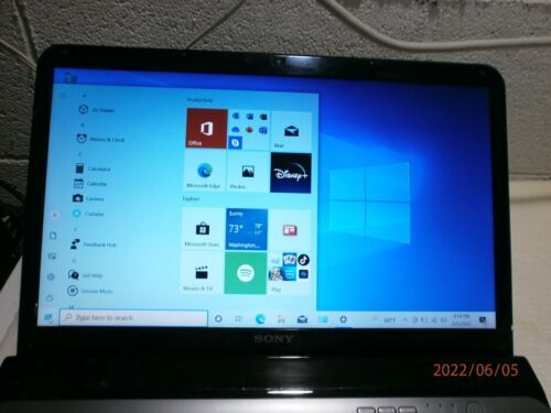 SONY VAIO VPCEH38FJ Core i5-2450M 16in 6GB SSD 500GB Windows 11