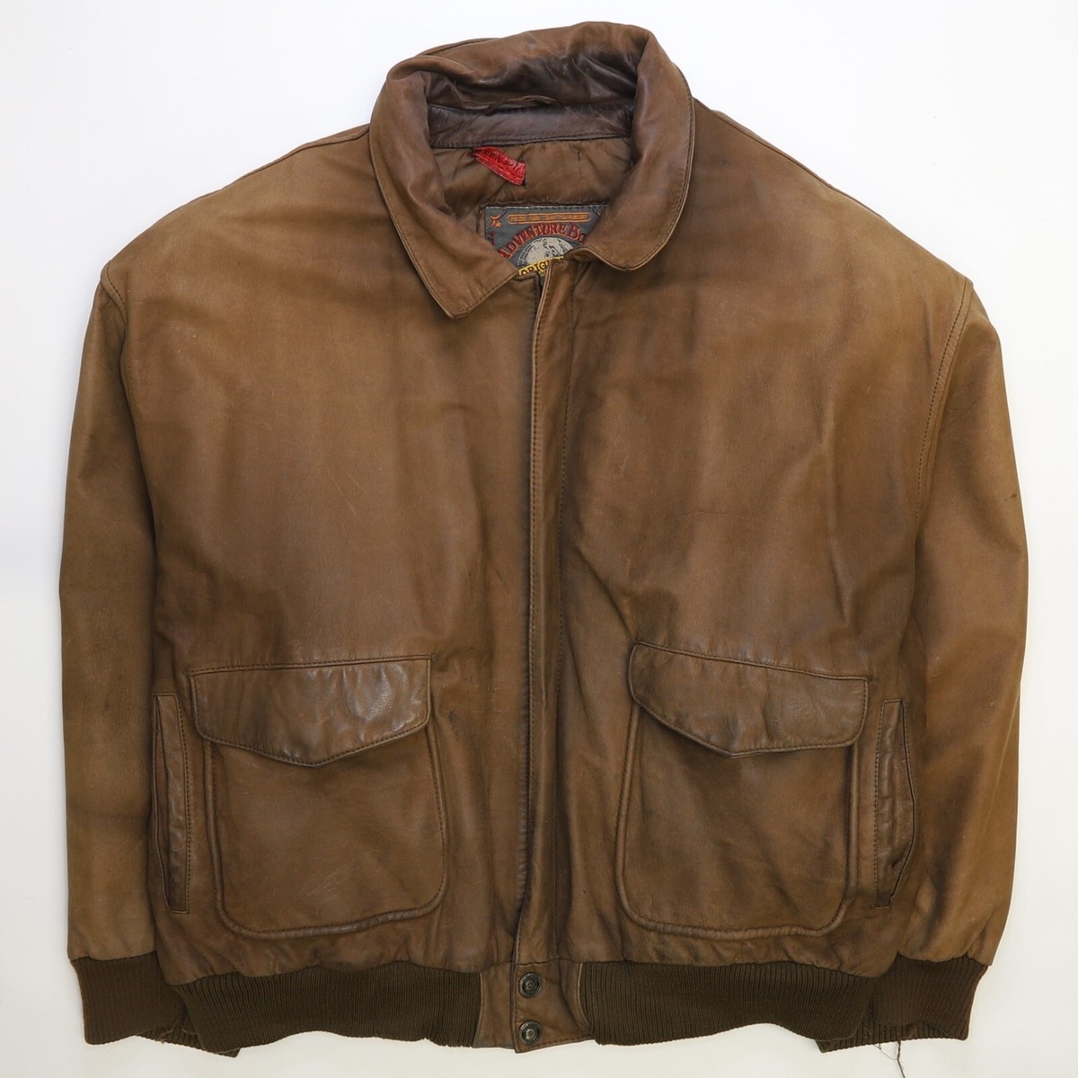 Vintage Adventure Bound Wilsons Leather Bomber Jacket Size 1X