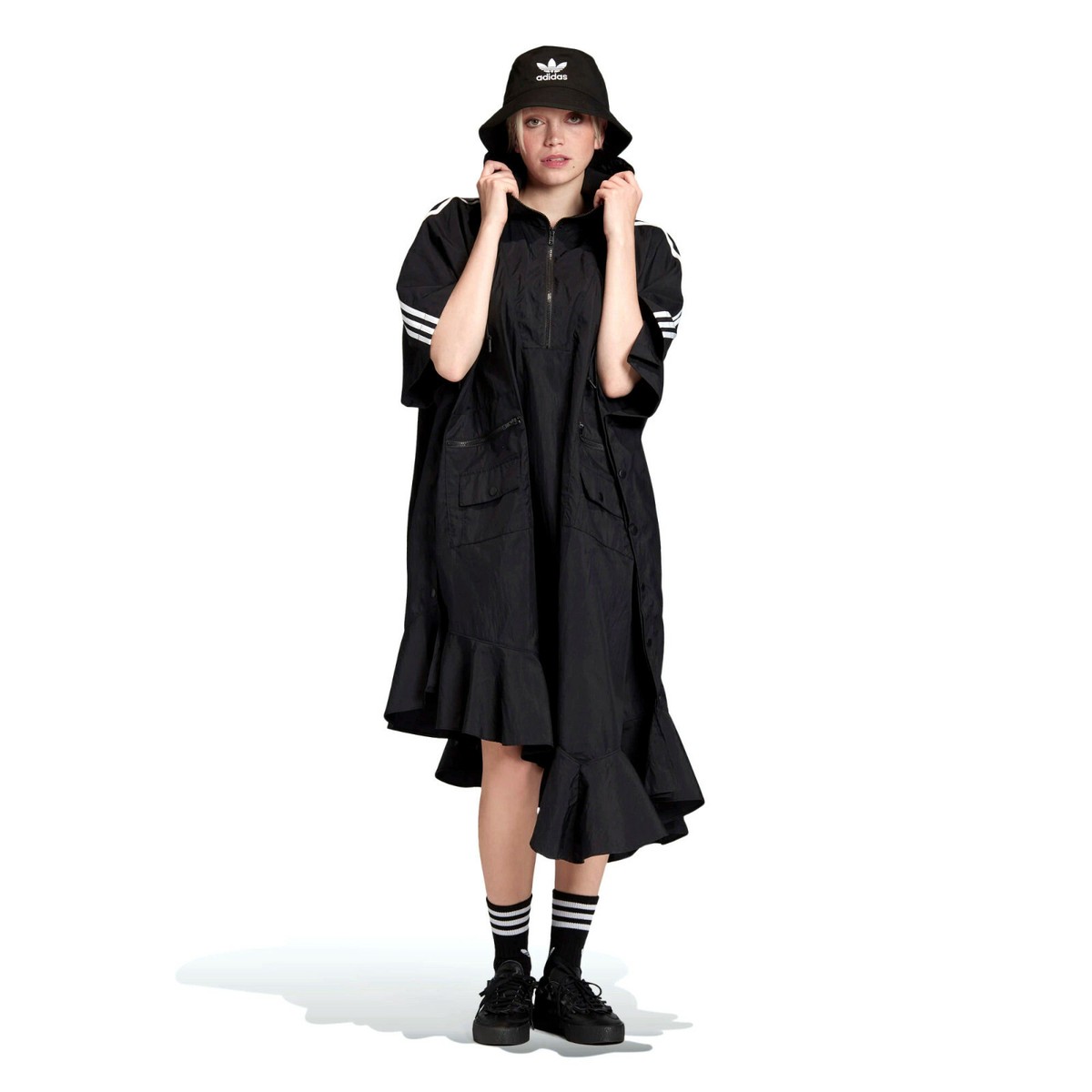 adidas Originals x J KOO Women's Oversized Trefoil Poncho Rain