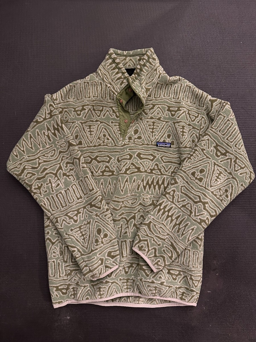 Vintage 90s Patagonia Synchilla Snap-T, Mens M, Switchback