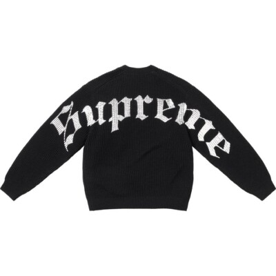 Supreme Old English Printed Sweater Black | eBay