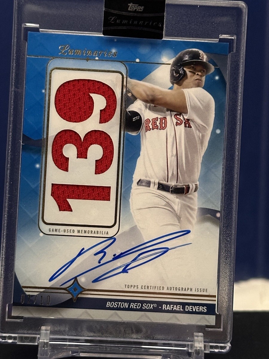 2023 Topps Luminaries Rafael Devers 3 Patch Autograph /10 HR King