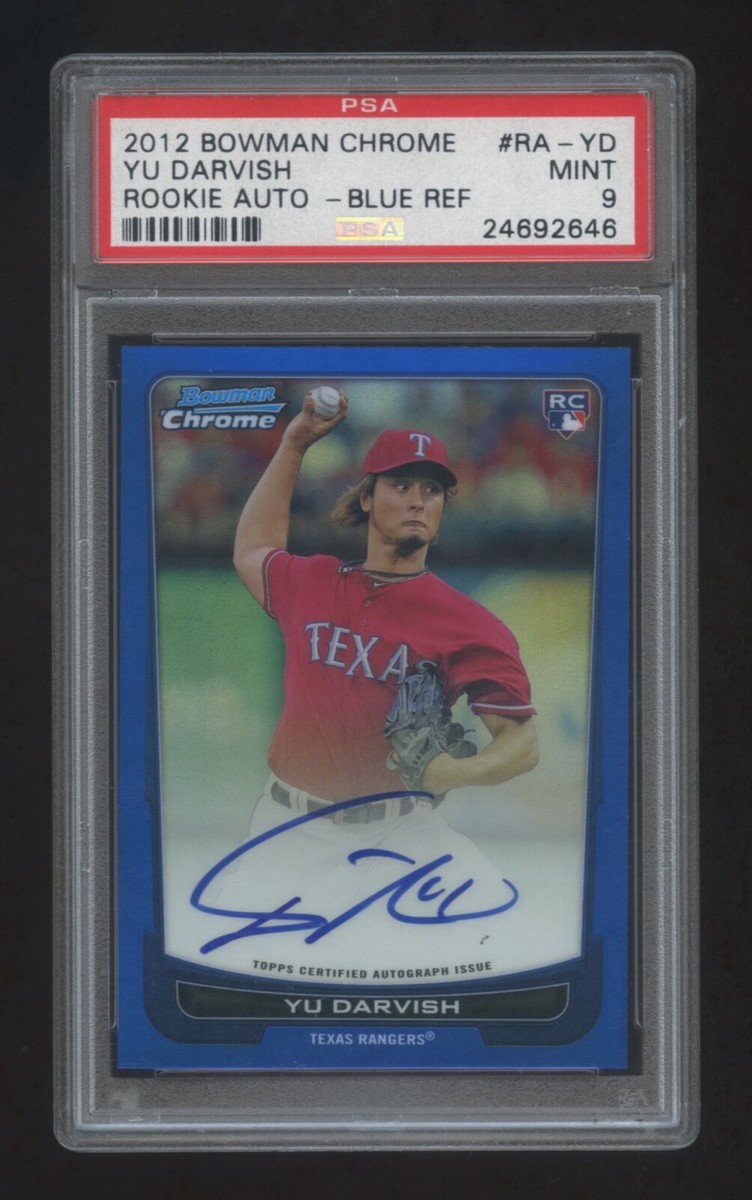 POP 3 PSA 9 YU DARVISH 2012 BOWMAN CHROME RC AUTOGRAPH BLUE