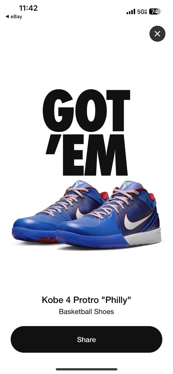Kobe 4 Protro Philly | eBay
