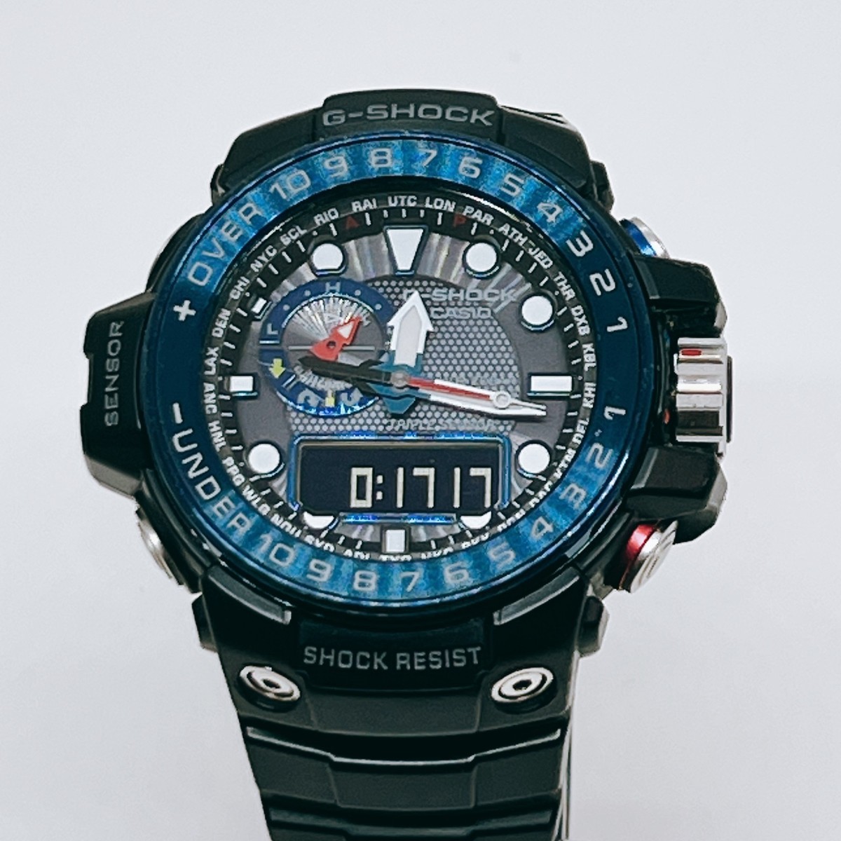 Casio Gulfmaster GWN-1000B-1BJF Black Blue Solar Men Watch GWN