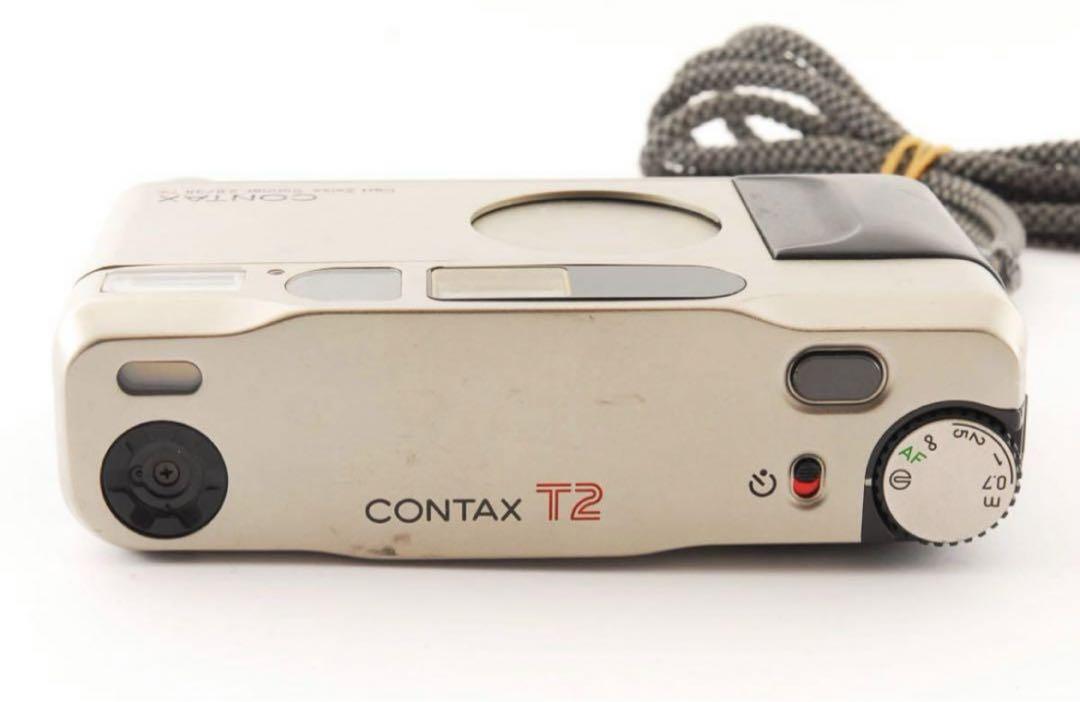 CONTAX T2 Carl Zeiss Sonnar 38mm F2.8 Titan Silver Film Camera w