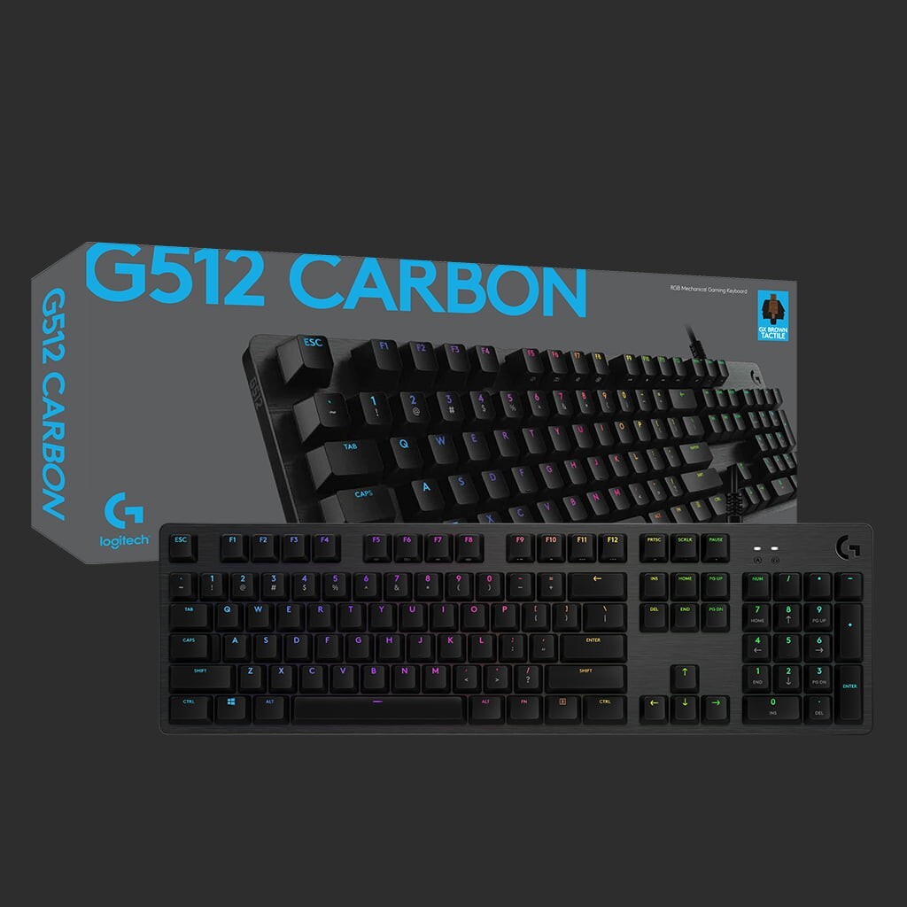 Logitech G512 Carbon RGB Mechanical Gaming Keyboard (GX Brown) | eBay