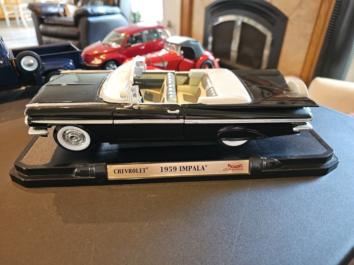 Road Signatures 1959 Chevrolet Impala Convertible Black 1/18 | eBay