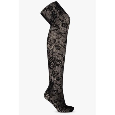 NWT GUCCI BLACK LACE TIGHTS Fionet Size M 716410 Butterfly | eBay