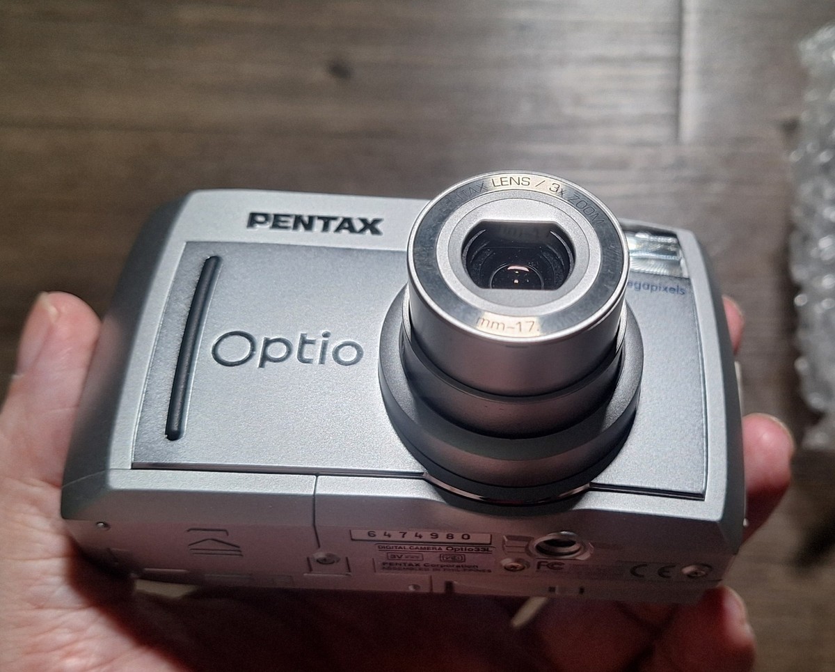 Pentax Digital Camera Optio 33L 3.2MP Silver Flip Screen Tested | eBay