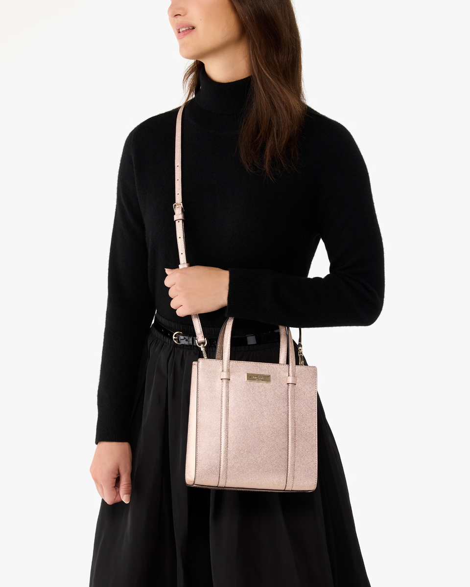 Kate Spade Kenzie Small Tote Bag KI916 Metallic Rose Gold Purse