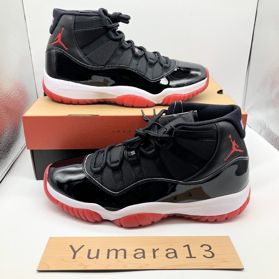 Nike Air Jordan 11 Retro 2019 Bred Black Red 378037-061 Men's Size