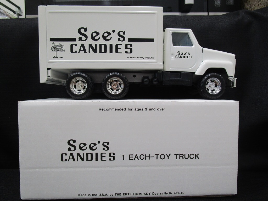See's Candies - Metal ERTL USA - White Delivery Truck In Box | eBay