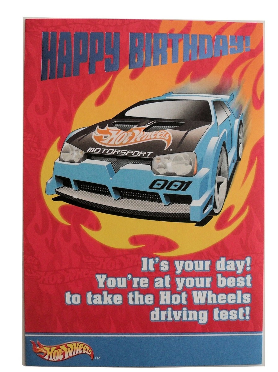 Hot Wheels Racing Greeting Card Birthday - Racing Team License | eBay