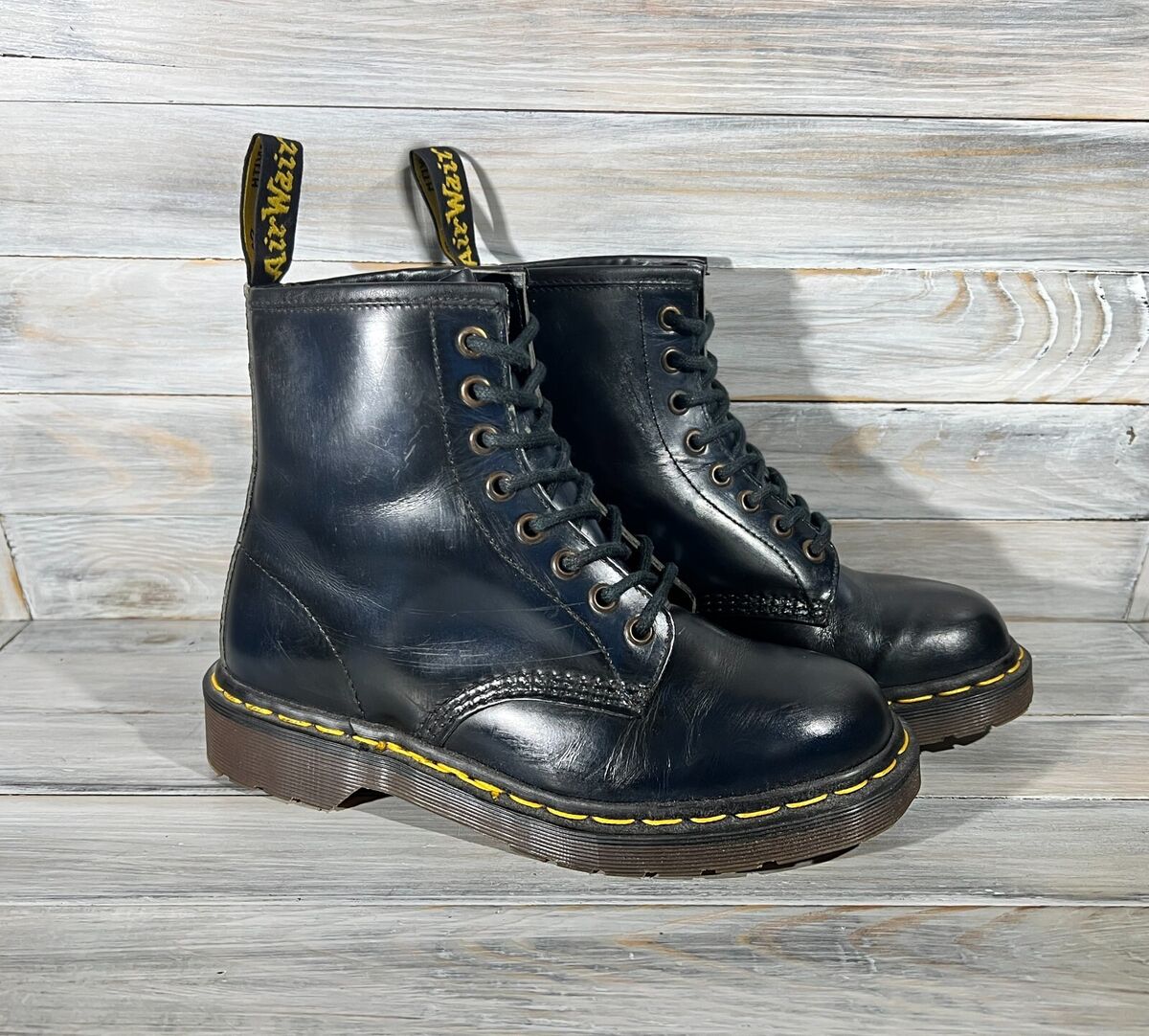 Dr.Martens 1460 Made In England Unisex Leather Boots Black Casual
