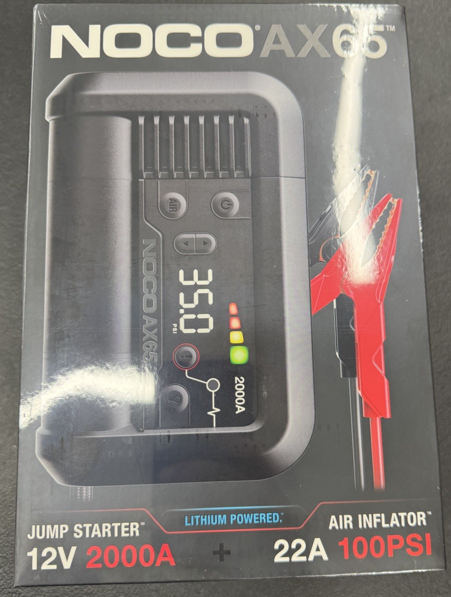 NOCO Boost Air AX65 2000A UltraSafe Jump Starter with 22A Air