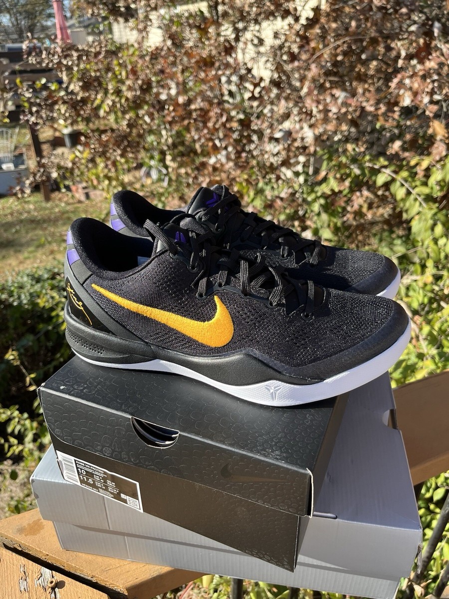 Nike Kobe 8 Protro Lakers Black Purple Gold White Size 10.5 Kobe