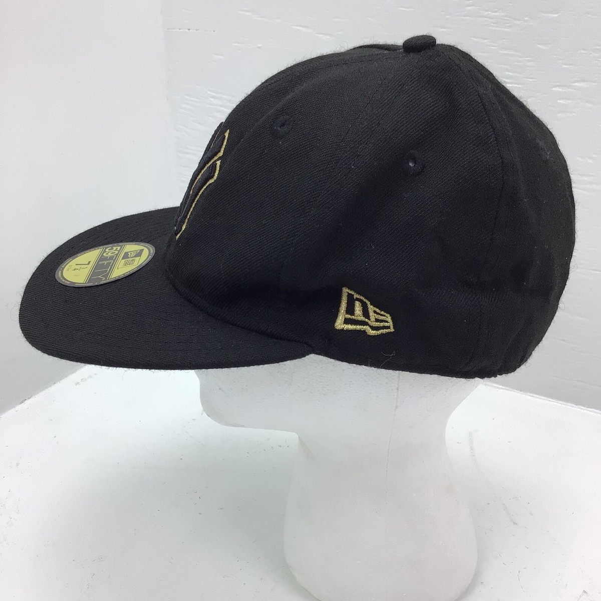 NEW YORK YANKEES NEW ERA 59Fifty FITTED HAT 7 1/8 BLACK RN 11493