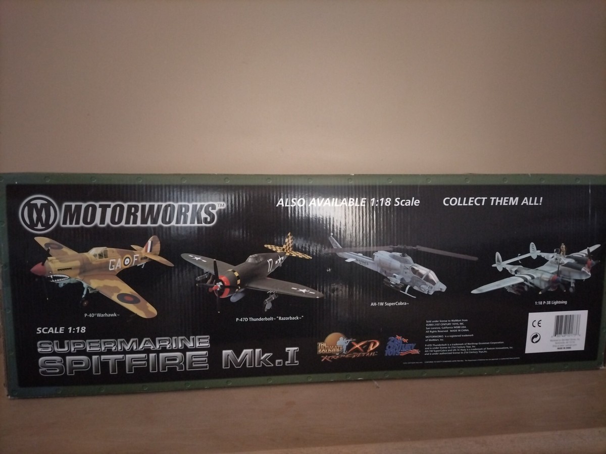 21st Century Toys 1:18 Supermarine Spitfire MK.1 Airplane for sale