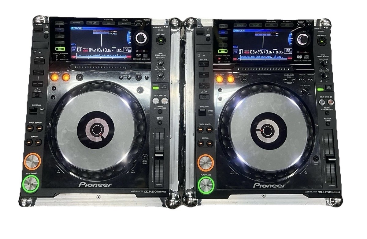 Pioneer CDJ 2000 Nexus Pro Audio DJ Multi Player with Cases - PAIR