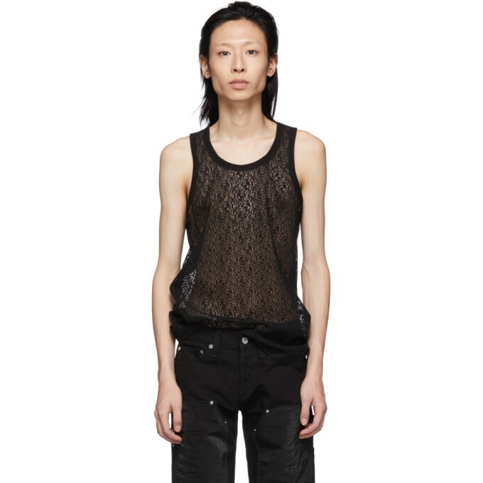 Helmut Lang Black Lace Tank Top Black ( XS ) | eBay