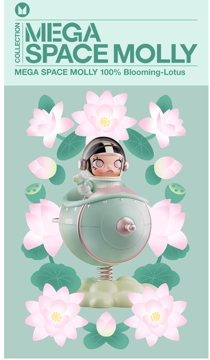 Pop Mart MEGA SPACE MOLLY 100% Blooming-lotus Vietnam Exclusive