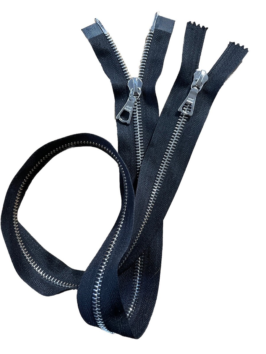 RiRi Zipper m6, 2-Way Separating End Nickel Black 2110, Twill