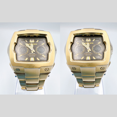 Casio G-Shock G-011 G-011BD Cube Gold Analog Digital Watch Vintage