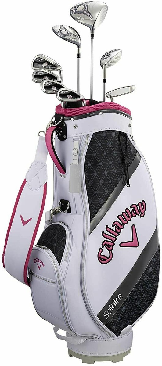 CALLAWAY SOLAIRE ladies' Pink Club Set with Caddy Bag 8pc 2018