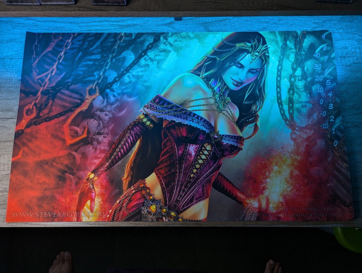 ヴェールのリリアナ mtg プレイマット Steve Argyle サインド ヴェール