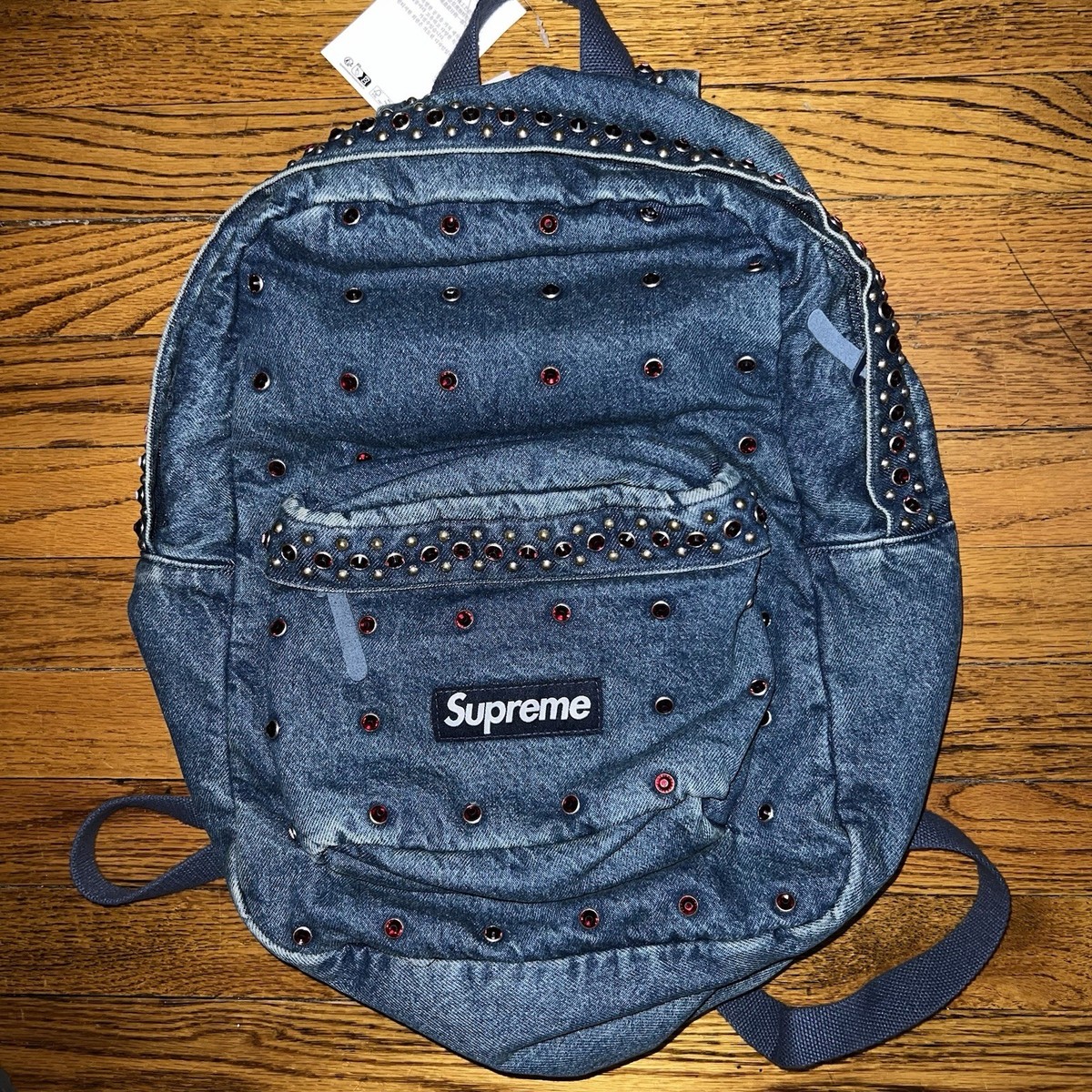 Supreme b.b. Simon Denim Backpack Washed Indigo Blue Size: One