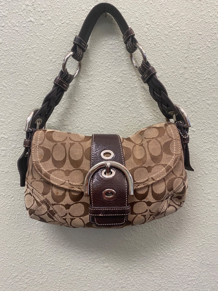 Coach Vintage Y2K Soho Purse Shoulder Bag Signature Brown Canvas