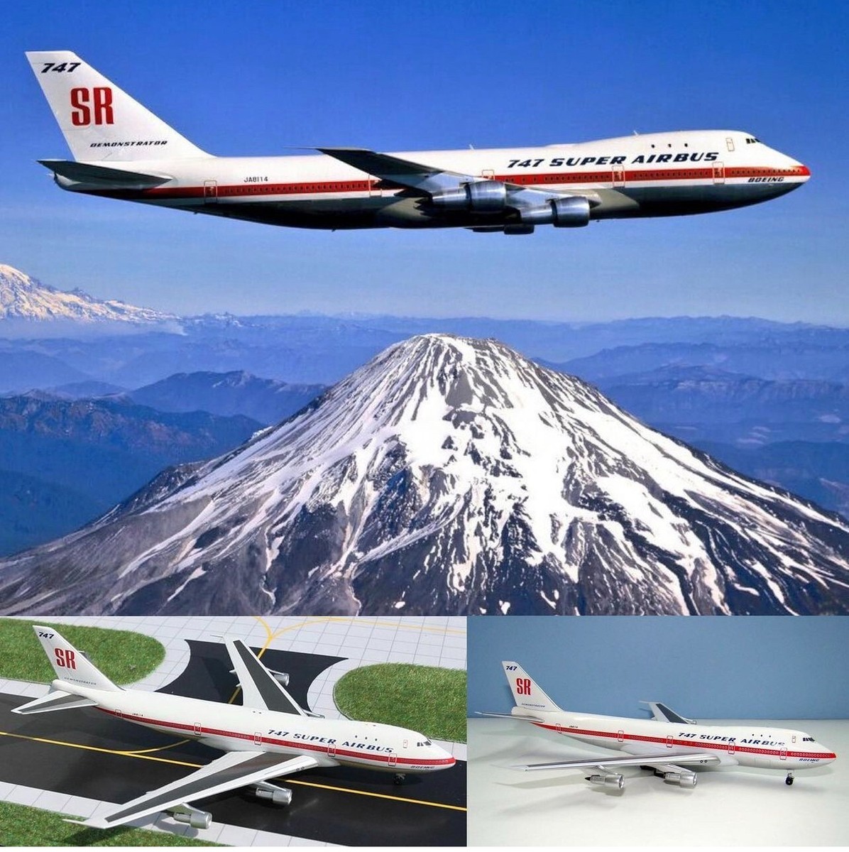 1:400 B747-100 RS Super Airbus Reg:JA8114 GJBOE570 By Gemini Jets