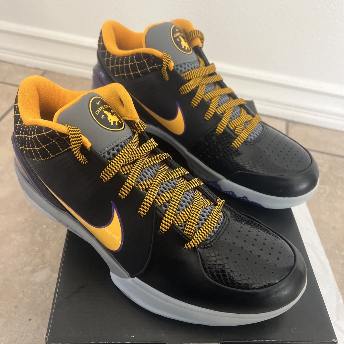 Size 10 - Nike Zoom Kobe 4 Protro 2019 Carpe Diem Black/Del Sol