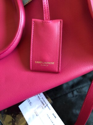 Authentic Saint Laurent Mini Sac Ligne Y Fuchsia Calf 2WAY bag | eBay