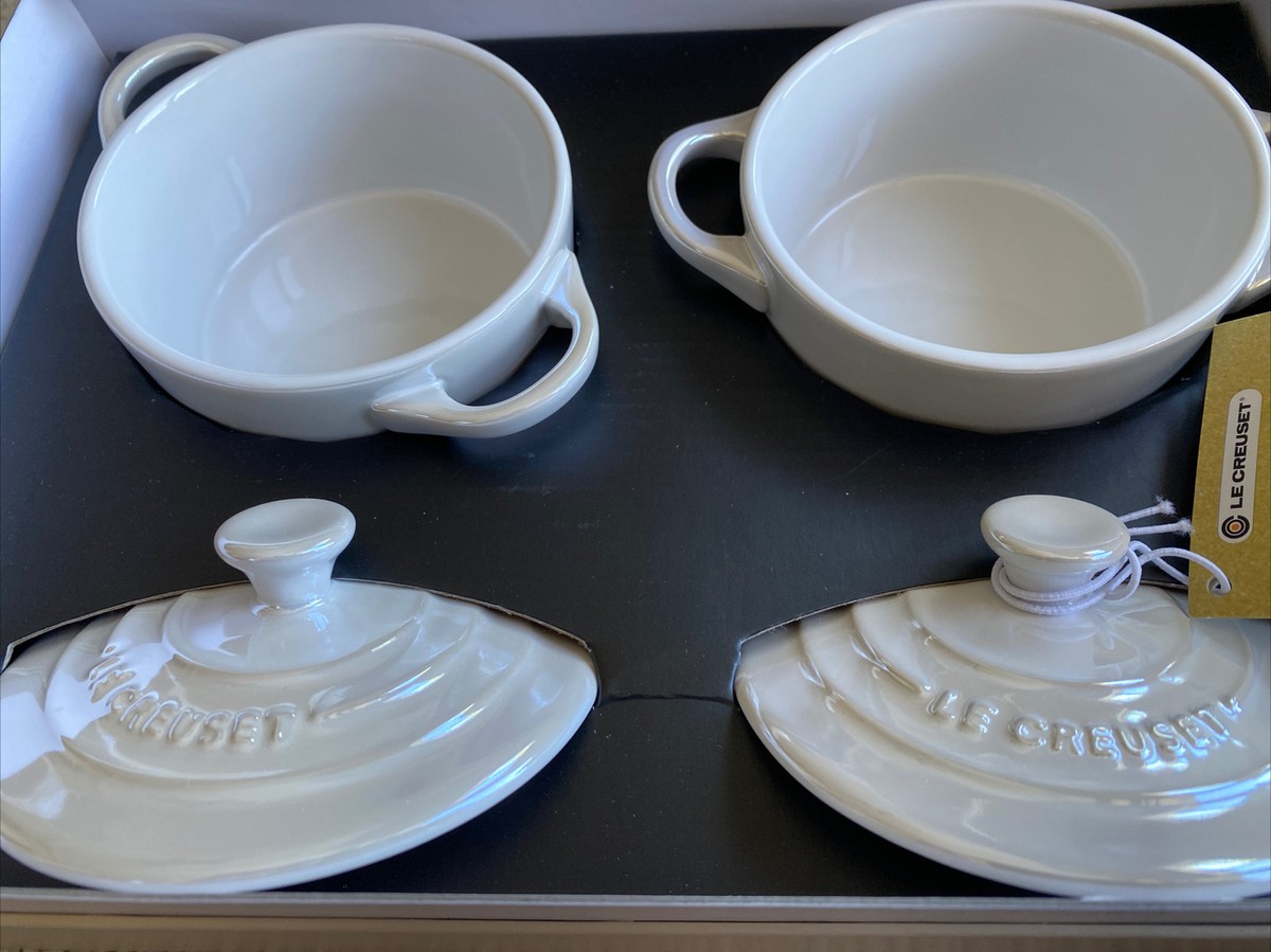 Le Creuset Ltd Edition Pearl Essence Off White Mini Round Cocotte