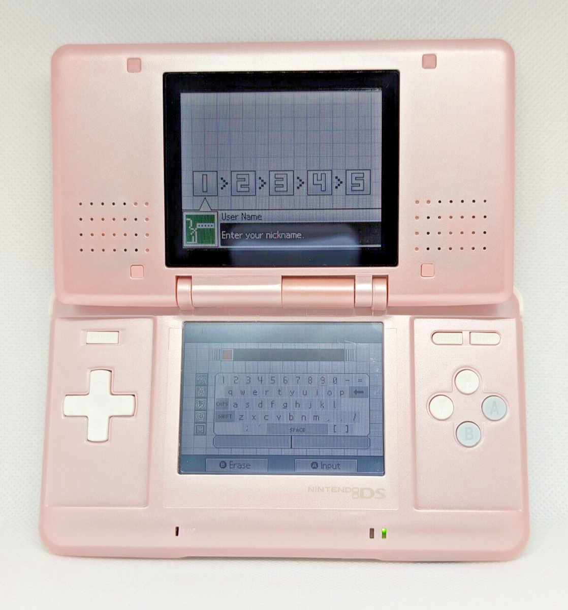 Nintendo DS Console With NEW Touch Screen, Battery and Pink Shell